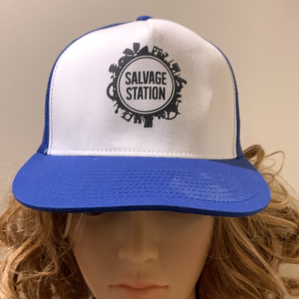 RARE Asheville NC Salvage Station SnapBack Trucker Hat